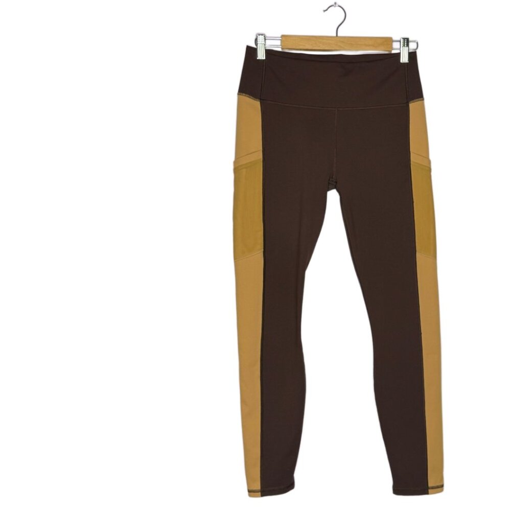 Fabletics On-The-Go PowerHold® High-Waisted Legging Cacao/Quicksand  Sz L